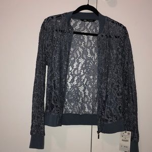 Zara Blue Lace Jacket